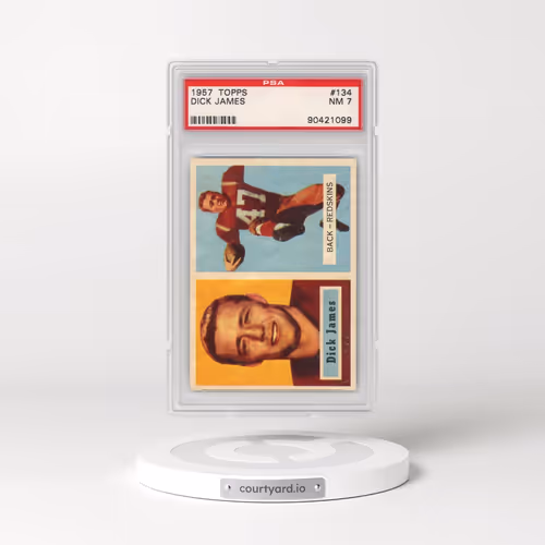 1957 Topps #134 Dick James (PSA 7 NM)