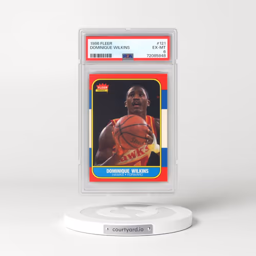 1986 Fleer #121 Dominique Wilkins (PSA 6 EX-MT)