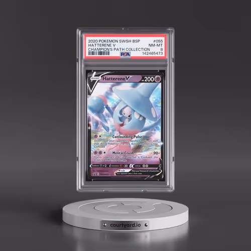 2020 Pokémon Swsh Black Star Promo #055 Hatterene V - Holo Champion's Path Collection (PSA 8 NM-MT)