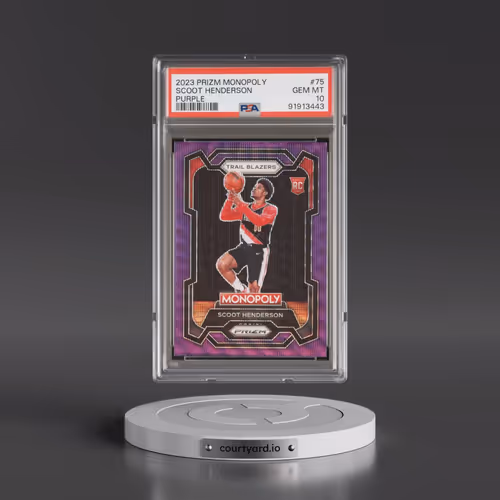 2023 Panini Prizm Monopoly #75 Scoot Henderson - Purple (PSA 10 GEM MINT)