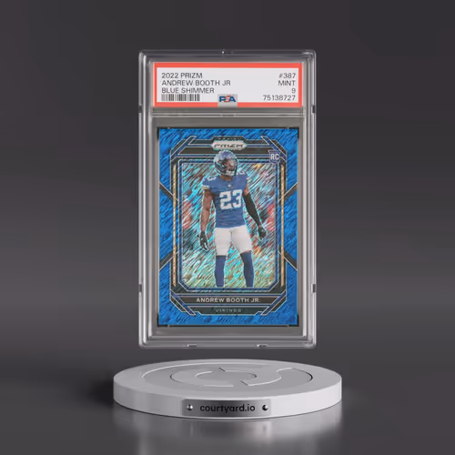 2022 Panini Prizm #387 Andrew Booth Jr - Blue Shimmer (PSA 9 MINT)
