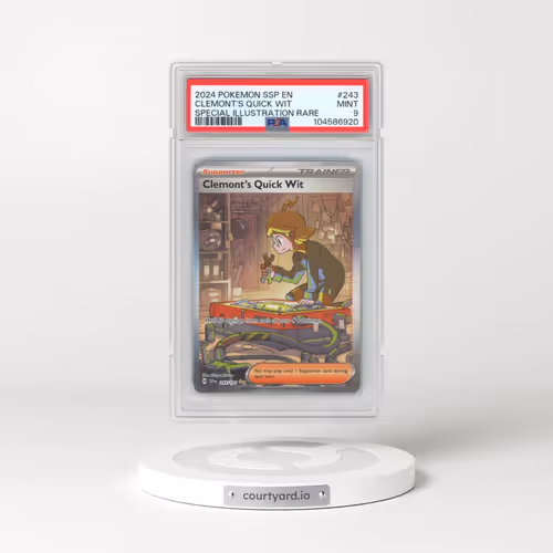 2024 Pokémon Ssp EN-Surging Sparks #243 Clemont's Quick Wit - Special Illustration Rare (PSA 9 MINT)