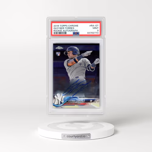 2018 Topps Chrome Rookie Autograph #RA-GT Gleyber Torres (PSA 9 MINT)