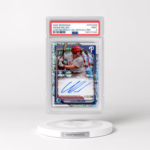2024 Bowman Chrome Prospect Autographs #CPAAMI Aidan Miller - Speckle Refractor (PSA 9 MINT)