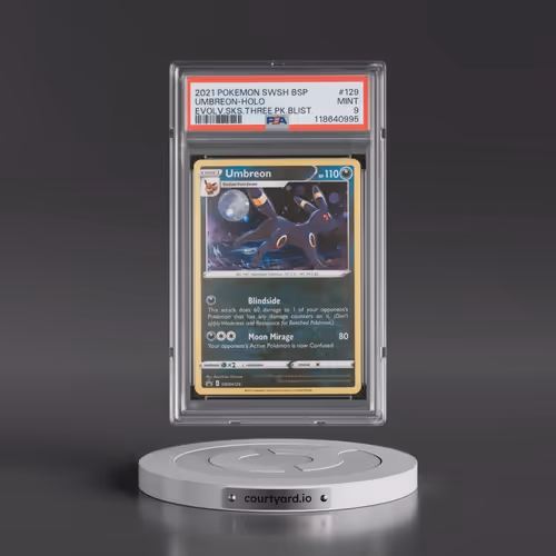 2021 Pokémon Swsh Black Star Promo #129 Umbreon - Holo Evolving Skies Three Pack Blisters (PSA 9 MIN