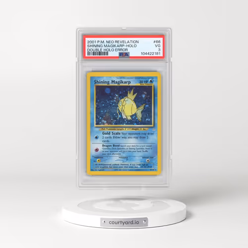 2001 Pokémon Neo Revelation #66 Shining Magikarp - Double Holo Error (PSA 3 VG)