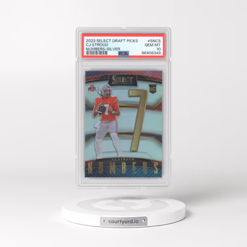 2023 Panini Select Draft Picks Select Numbers #SNCS CJ Stroud - Silver Prizm (PSA 10 GEM MINT)