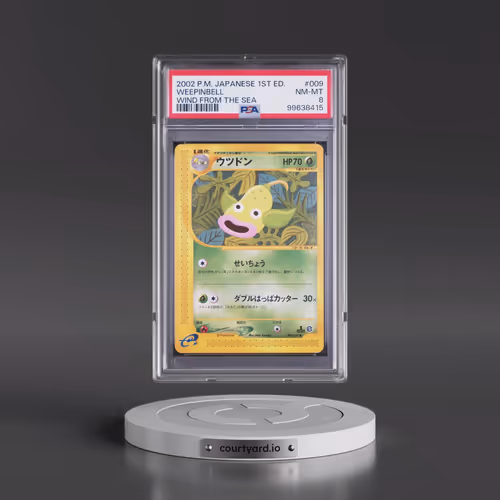 2002 Pokémon Wind From the Sea #009 Weepinbell - 1st Edition (PSA 8 NM-MT)