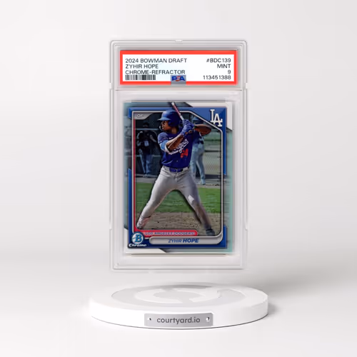 2024 Bowman Draft #BDC139 Zyhir Hope - Chrome-Refractor (PSA 9 MINT)