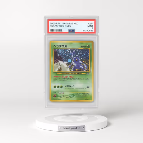 2000 Japanese Neo #214 Heracross - Holo (PSA 9 MINT)