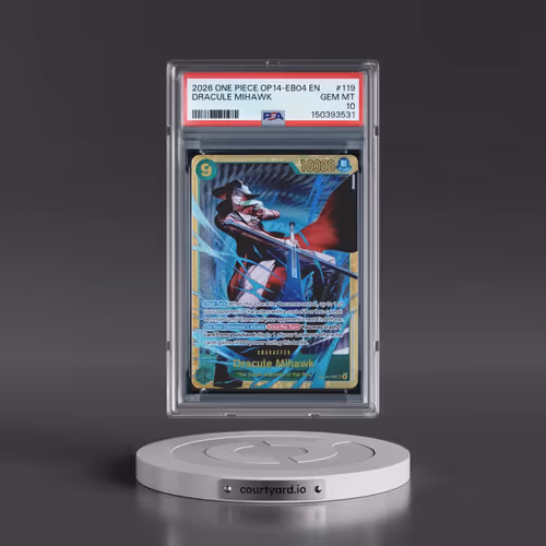 2026 One Piece OP14-EB04-the Azure Sea's Seven #119 Dracule Mihawk (PSA 10 GEM MINT)
