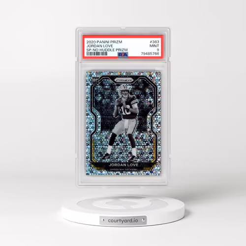 2020 Panini Prizm #363 Jordan Love - Variation-No Huddle Prizm (PSA 9 MINT)