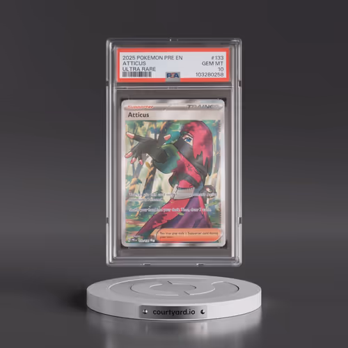 2025 Pokémon Pre EN-Prismatic Evolutions #133 Atticus - Ultra Rare (PSA 10 GEM MINT)