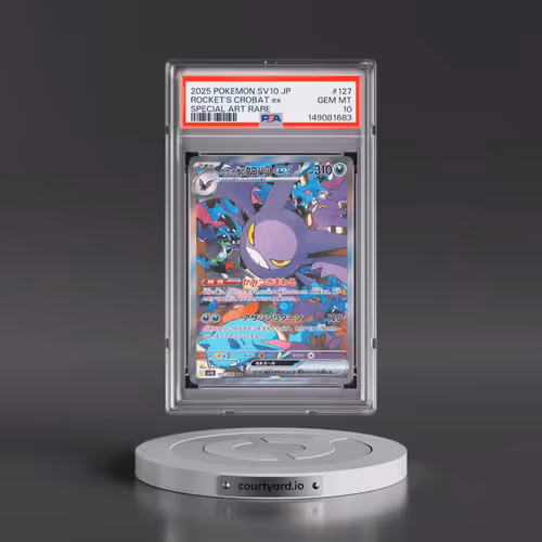 2025 Pokémon SV10-Glory of Team Rocket #127 Team Rocket's Crobat EX - Holo Special Art Rare (PSA 10