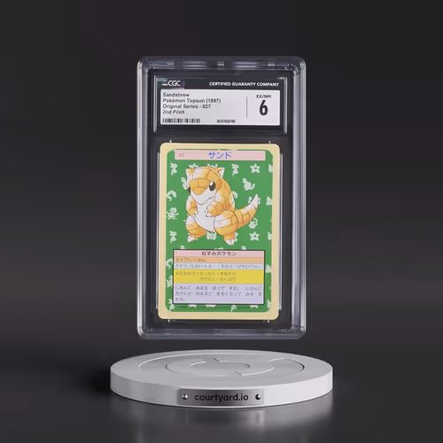 1997 (Only One Pokémon) Original Series #027 Sandshrew - (Green Back) 2nd Print (CGC 6 EX-NM)