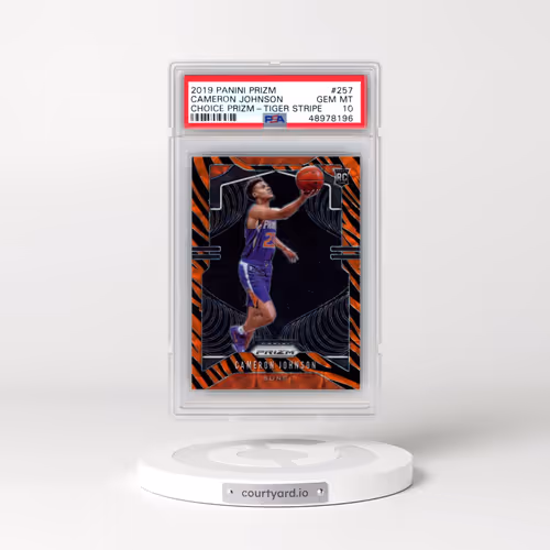 2019 Panini Prizm #257 Cameron Johnson - Choice Prizm-Tiger Stripe (PSA 10 GEM MINT)