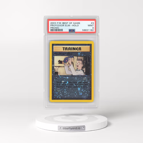 2003 Pokémon Best of Game Promo #3 Professor Elm - Reverse Foil (PSA 9 MINT)