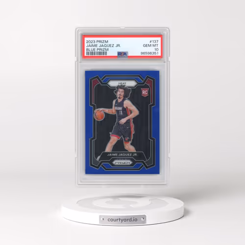 2023 Panini Prizm #137 Jaime Jaquez Jr. - Blue Prizm (PSA 10 GEM MINT)