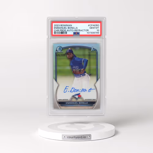 2023 Bowman Chrome Prospect Autographs #CPAEBO Enmanuel Bonilla - Refractor (PSA 10 GEM MINT)