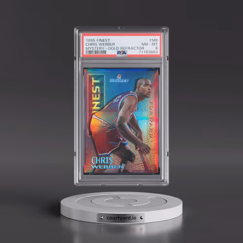 1995 Finest Mystery #M8 Chris Webber - Borderless Refractor (PSA 8 NM-MT)