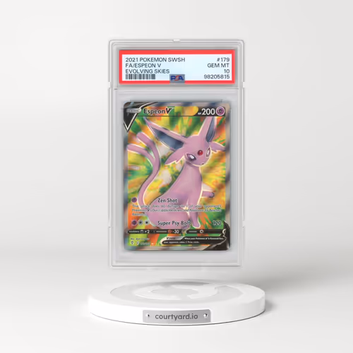2021 Pokémon Sword & Shield Evolving Skies #179 Espeon V - Holo Full Art (PSA 10 GEM MINT)