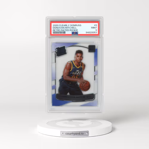 2020 Panini Clearly Donruss Retro Rated Rookie #6 Donovan Mitchell (PSA 9 MINT)