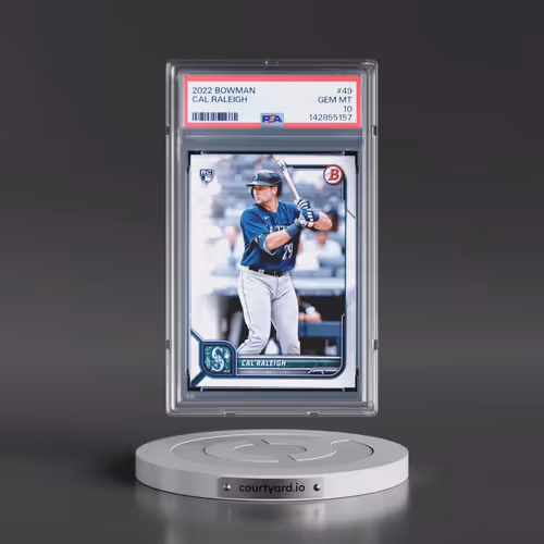 2022 Bowman #49 Cal Raleigh (PSA 10 GEM MINT)
