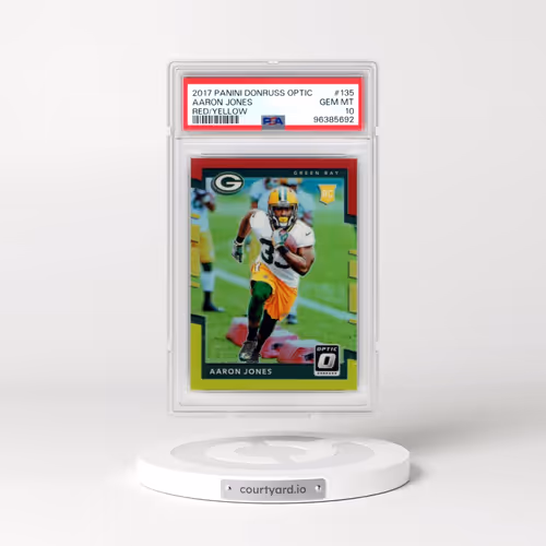 2017 Panini Donruss Optic #135 Aaron Jones - Red/Yellow (PSA 10 GEM MINT)