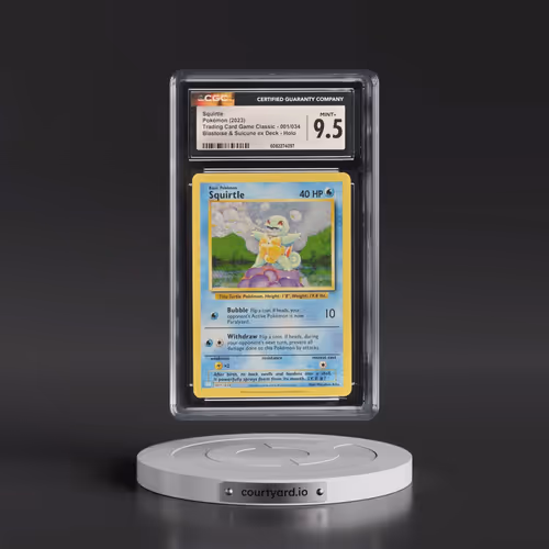 2023 Pokémon Clb-Trading Card Game Classic Blastoise & Suicune EX Deck #001 Squirtle (CGC 9.5 MINT+)