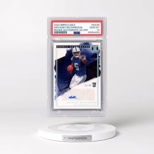 2023 Panini Impeccable Rookie Autographs #RAAR Anthony Richardson - Silver (PSA 10 GEM MINT)