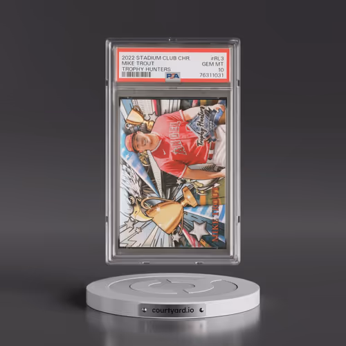 2022 Topps Stadium Club Chrome Trophy Hunters #RL3 Mike Trout (PSA 10 GEM MINT)