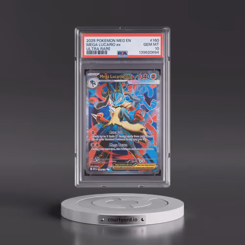 2025 Pokémon Meg EN-Mega Evolution #160 Mega Lucario EX - Holo Ultra Rare (PSA 10 GEM MINT)