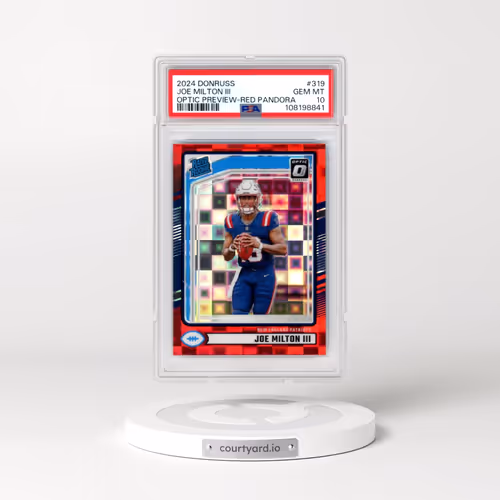 2024 Panini Donruss #319 Joe Milton III - Optic Preview-Red Pandora (PSA 10 GEM MINT)