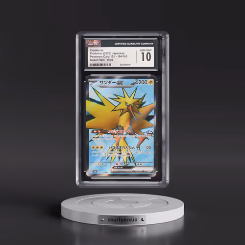 2023 Pokémon Card 151 #194/165 Zapdos ex - Super Rare Holo (CGC 10 GEM MINT)