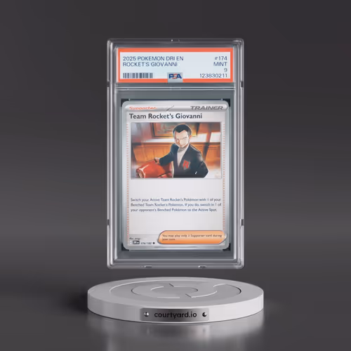 2025 Pokémon Dri EN-Destined Rivals #174 Team Rocket's Giovanni (PSA 9 MINT)