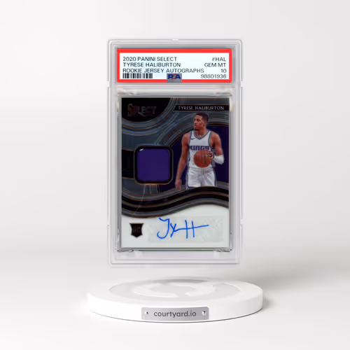 2020 Panini Select Rookie Jersey Autographs #HAL Tyrese Haliburton (PSA 10 GEM MINT)