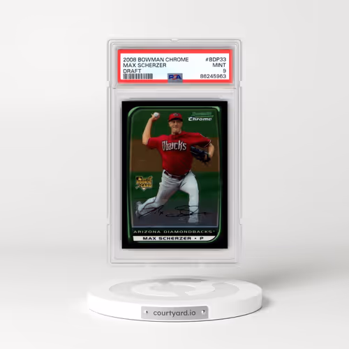 2008 Bowman Chrome Draft #BDP33 Max Scherzer (PSA 9 MINT)