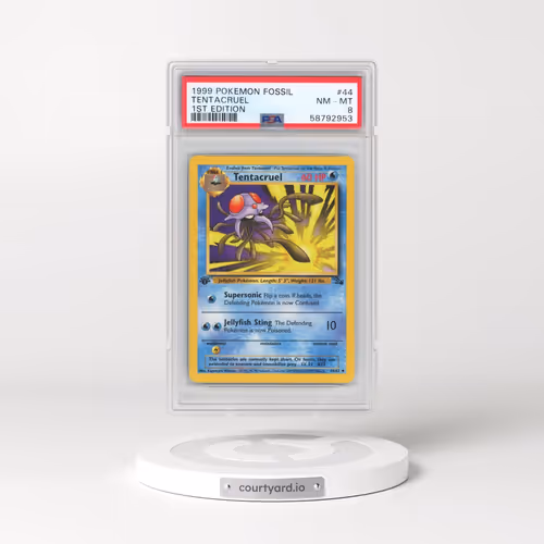 1999 Pokémon Fossil #44 Tentacruel - 1st Edition (PSA 8 NM-MT)