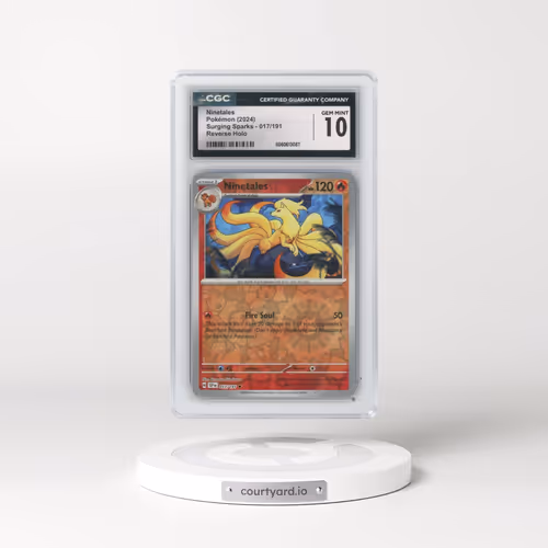 2024 Surging Sparks - SSP EN #017/191 Ninetales - Reverse Holo (CGC 10 GEM MINT)