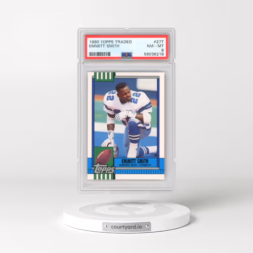 1990 Topps Traded #27T Emmitt Smith (PSA 8 NM-MT)