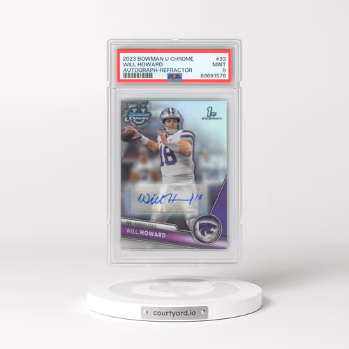2023 Bowman University Chrome #93 Will Howard - Autograph-Refractor (PSA 9 MINT)
