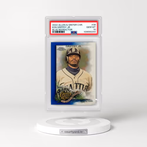 2022 Topps Allen & Ginter Chrome #39 Ken Griffey Jr - Blue Refractor (PSA 10 GEM MINT)