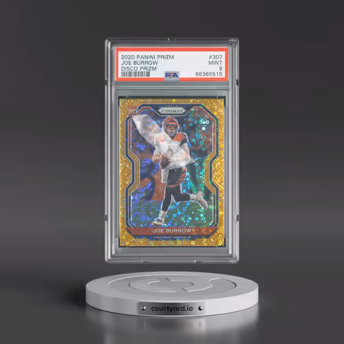 2020 Panini Prizm #307 Joe Burrow - Disco Prizm (PSA 9 MINT)