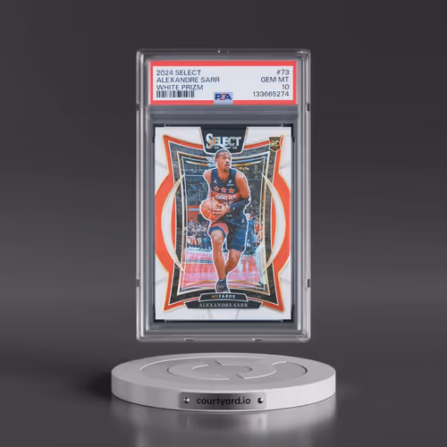 2024 Panini Select #73 Alexandre Sarr - White Prizm (PSA 10 GEM MINT)