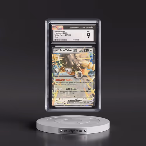 2025 Pokémon Wht EN-White Flare #077 Bouffalant EX - Holo (CGC 9 MINT)