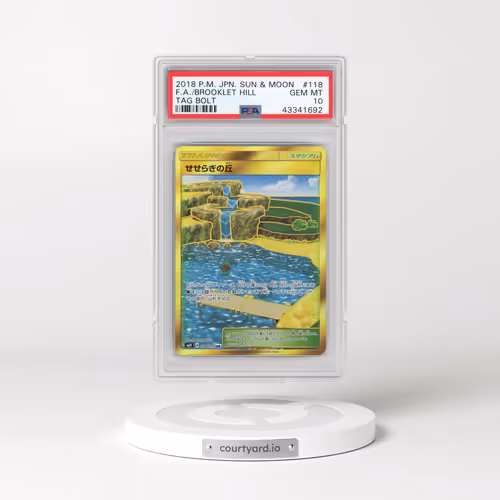 2018 Pokémon Sun & Moon Tag Bolt #118 Brooklet Hill - Full Art (PSA 10 GEM MINT)