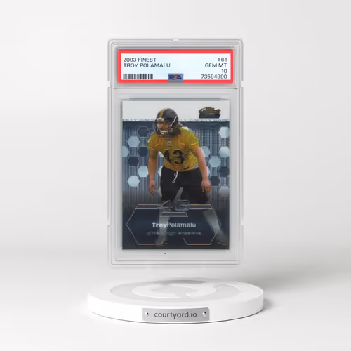 2003 Finest #61 Troy Polamalu (PSA 10 GEM MINT)