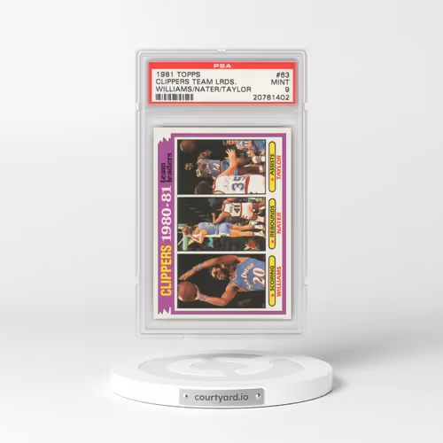 1981 Topps #63 Clippers Team Leaders - Williams/Nater/Taylor (PSA 9 MINT)