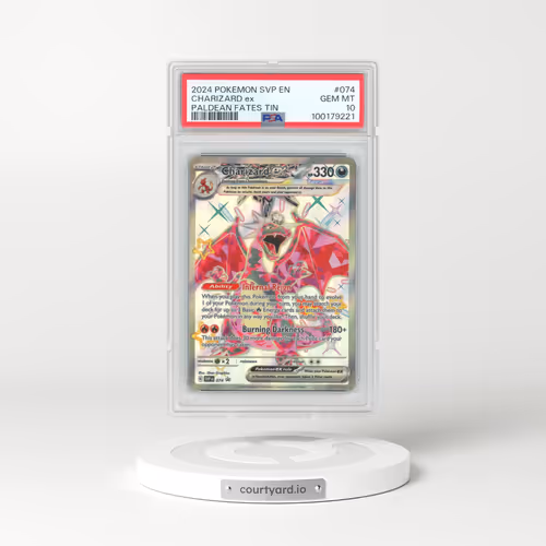 2024 Pokémon Svp EN-SV Black Star Promo #074 Charizard EX - Holo Paldean Fates Tin (PSA 10 GEM MINT)