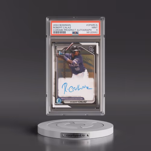 2024 Bowman Chrome Prospect Autographs #CPARCA Robert Calaz (PSA 9 MINT)